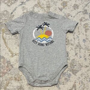 Garanimals Gray Bodysuit with Palm and Sun Design